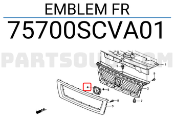 Honda 75700SCVA01 EMBLEM FR