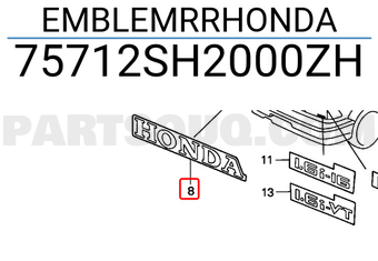 Honda 75712SH2000ZH EMBLEMRRHONDA