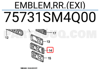 Honda 75731SM4Q00 EMBLEM,RR.(EXI)