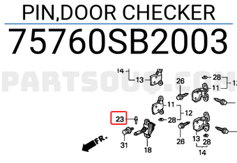 Honda 75760SB2003 PIN,DOOR CHECKER
