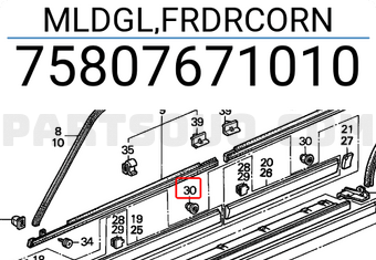 Honda 75807671010 MLDGL,FRDRCORN