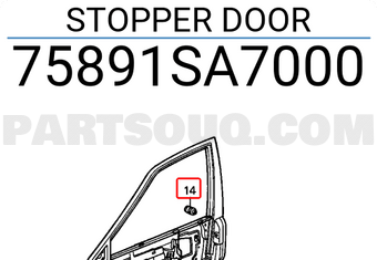 Honda 75891SA7000 STOPPER DOOR
