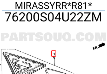 Honda 76200S04U22ZM MIRASSYRR*R81*
