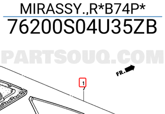 Honda 76200S04U35ZB MIRASSY.,R*B74P*