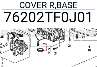 Honda 76202TF0J01 COVER R,BASE