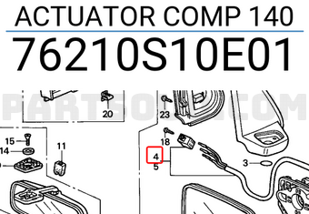 Honda 76210S10E01 ACTUATOR COMP 140