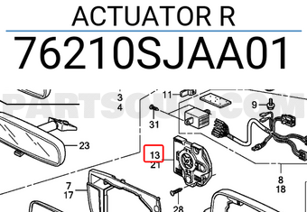 Honda 76210SJAA01 ACTUATOR R