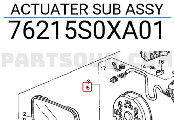 Honda 76215S0XA01 ACTUATER SUB ASSY