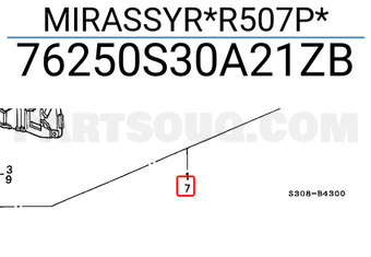 Honda 76250S30A21ZB MIRASSYR*R507P*