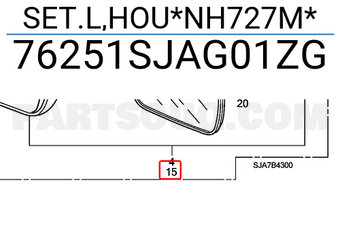 Honda 76251SJAG01ZG SET.L,HOU*NH727M*