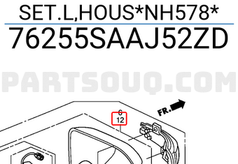 Honda 76255SAAJ52ZD SET.L,HOUS*NH578*