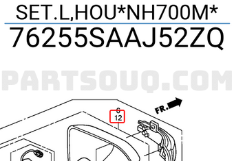 Honda 76255SAAJ52ZQ SET.L,HOU*NH700M*