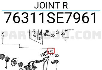 Honda 76311SE7961 JOINT R