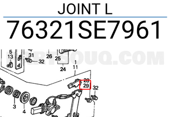 Honda 76321SE7961 JOINT L