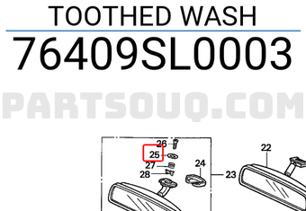 Honda 76409SL0003 TOOTHED WASH
