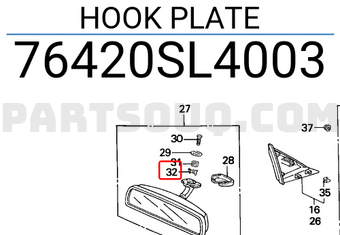 Honda 76420SL4003 HOOK PLATE