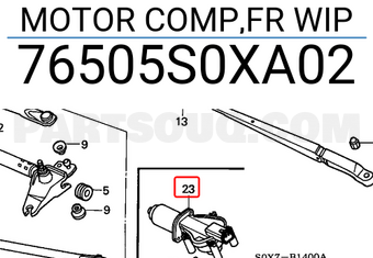 Honda 76505S0XA02 MOTOR COMP,FR WIP