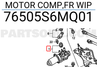 Honda 76505S6MQ01 MOTOR COMP,FR WIP