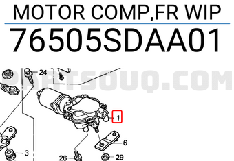 Honda 76505SDAA01 MOTOR COMP,FR WIP