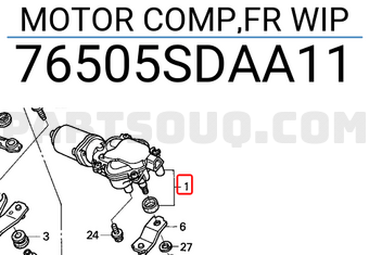 Honda 76505SDAA11 MOTOR COMP,FR WIP