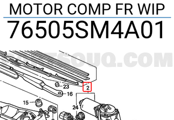 Honda 76505SM4A01 MOTOR COMP FR WIP