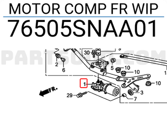 Honda 76505SNAA01 MOTOR COMP FR WIP