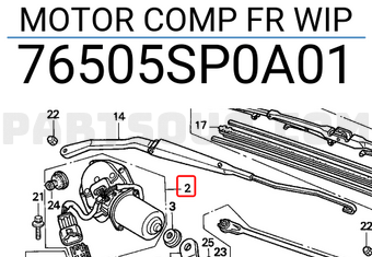 Honda 76505SP0A01 MOTOR COMP FR WIP