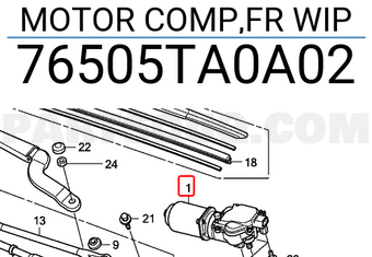 Honda 76505TA0A02 MOTOR COMP,FR WIP