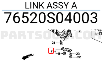 Honda 76520S04003 LINK ASSY A