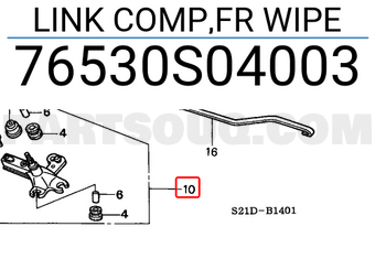 Honda 76530S04003 LINK COMP,FR WIPE