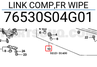 Honda 76530S04G01 LINK COMP,FR WIPE
