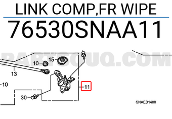 Honda 76530SNAA11 LINK COMP,FR WIPE