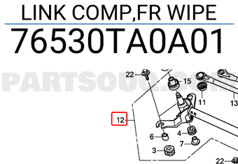 Honda 76530TA0A01 LINK COMP,FR WIPE