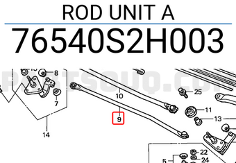 Honda 76540S2H003 ROD UNIT A