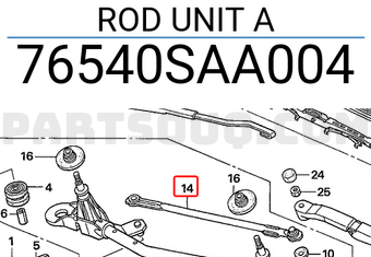 Honda 76540SAA004 ROD UNIT A