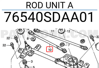 Honda 76540SDAA01 ROD UNIT A