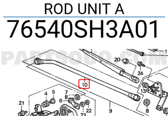 Honda 76540SH3A01 ROD UNIT A