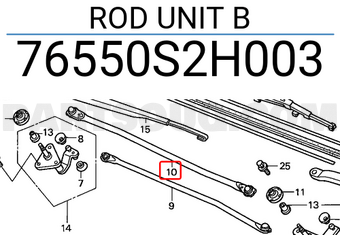 Honda 76550S2H003 ROD UNIT B