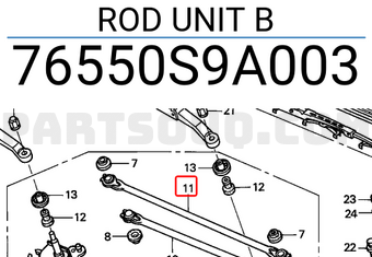 Honda 76550S9A003 ROD UNIT B