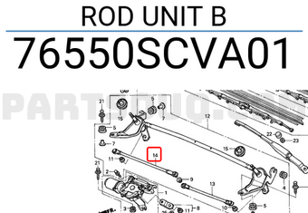 Honda 76550SCVA01 ROD UNIT B