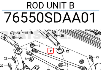 Honda 76550SDAA01 ROD UNIT B