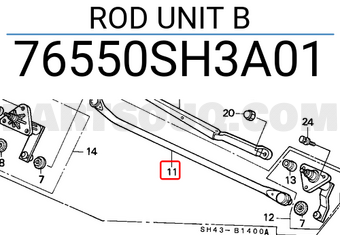 Honda 76550SH3A01 ROD UNIT B