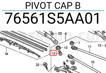 Honda 76561S5AA01 PIVOT CAP B