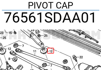 Honda 76561SDAA01 PIVOT CAP