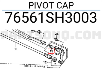 Honda 76561SH3003 PIVOT CAP