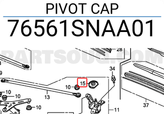 Honda 76561SNAA01 PIVOT CAP