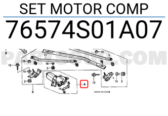 Honda 76574S01A07 SET MOTOR COMP