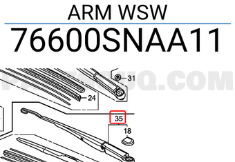 Honda 76600SNAA11 ARM WSW