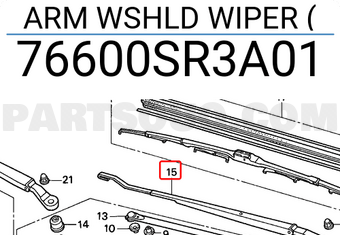 Honda 76600SR3A01 ARM WSHLD WIPER