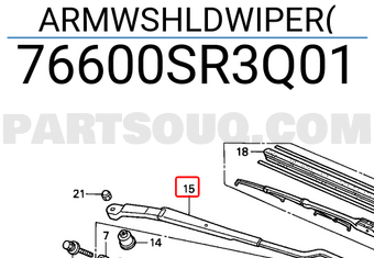 Honda 76600SR3Q01 ARMWSHLDWIPER